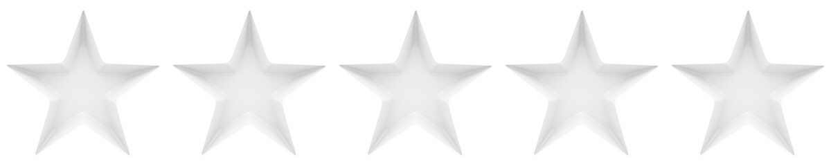 Obraz premium Zero to five star review or rating - 3d rendering