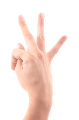 Letter 'T' in sign language, on a white background
