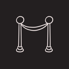 Portable protective rack with tape sketch icon.