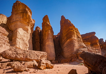 Fototapeta premium The Solomons Pillars near to Eilat, Israel.