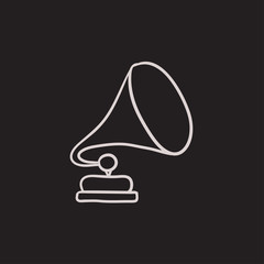 Gramophone sketch icon.
