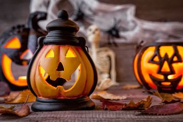 Traditional scary halloween holiday background