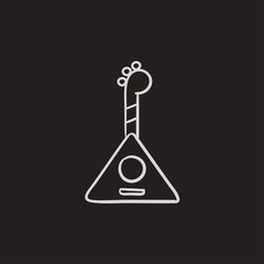Balalaika sketch icon.