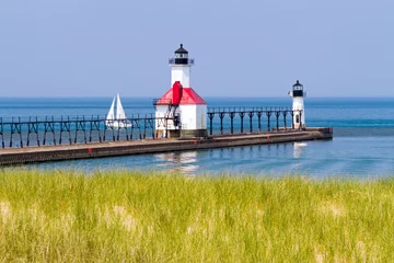 Keuken achterwand Vuurtoren St. Joseph, Michigan Lighthouses on Lake Michigan  © Kenneth Keifer