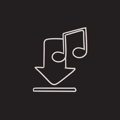 Download music sketch icon.