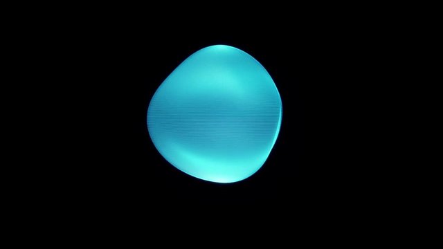 metamorphose of amorphous sphere, spherical ondulation, abstract animation of future shape 4K