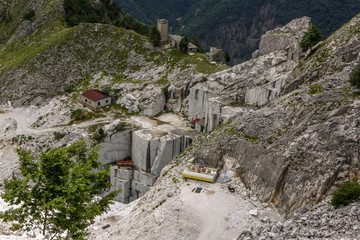 Italien,Toscana,Riviera,ApuinischeAlpen, Versilia, Marmor, Steinbruch, Berge, Wolken, Bergarbeiter,...
