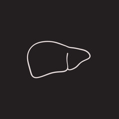 Liver sketch icon.