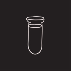 Test tube sketch icon.