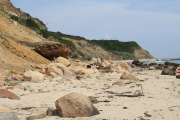 Fototapeta na wymiar Beach, Rocks and Cliffs