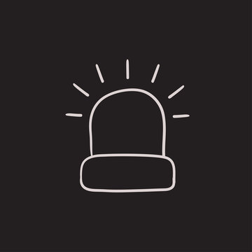 recommend clip art: Siren light sketch icon.