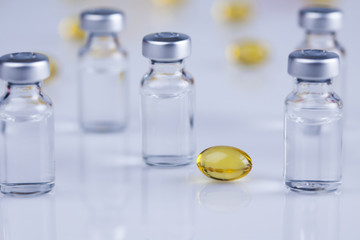 Composition with variety of drug pills background