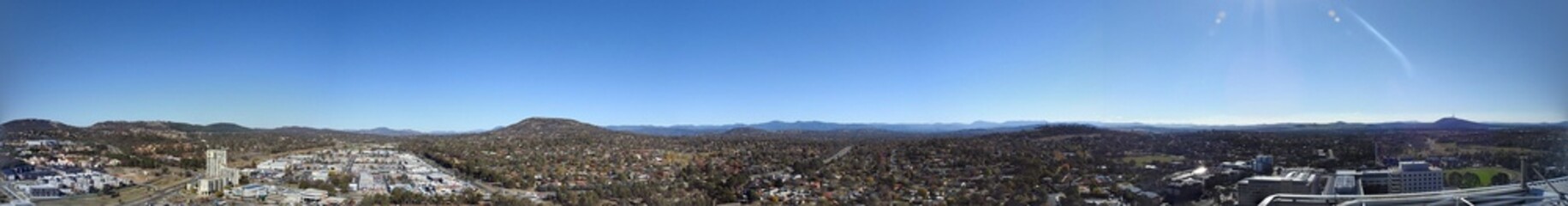 Fototapeta na wymiar View from Tall Tower in Canberra, Australia