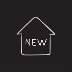 New house sketch icon.