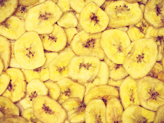 Banana chips for background