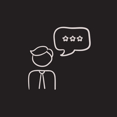 Customer service sketch icon.