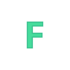Letter F Icon Vector
