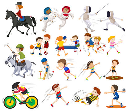 People doing different kinds of sports