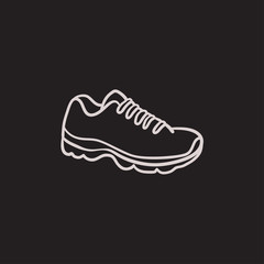 Sneaker sketch icon.
