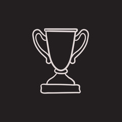 Trophy sketch icon.