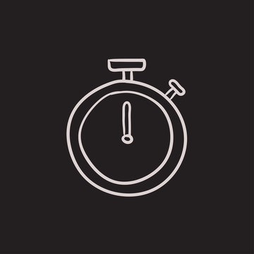 Stopwatch sketch icon.