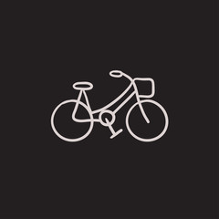 Bicycle sketch icon.