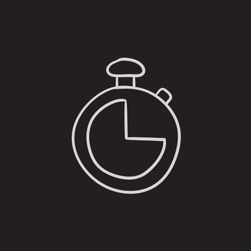 Stopwatch sketch icon.