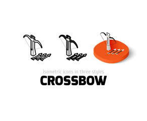 Crossbow icon in different style