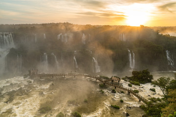 Iguazu falls : Stunning view of falls, Foz do Igacu - Brazil