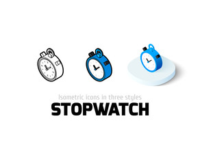 Stopwatch icon in different style