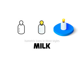 Milk icon in different style