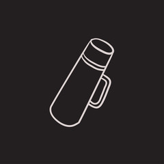 Thermos sketch icon.