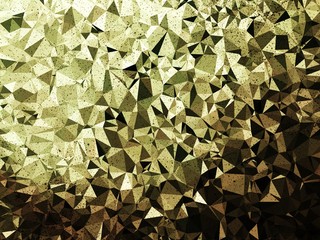 Yellow triangle mosaic abstract background