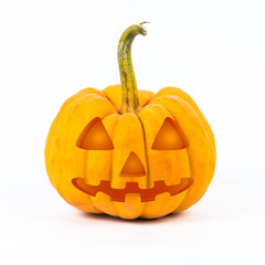 Halloween Pumpkins on white background