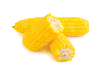 Sweet corn isolated on white background