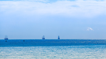 sailing ships.  ships and yachts
