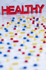 Healthy background, Pills, Tablets, Capsule background
