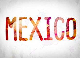 Mexico Concept Watercolor Word Art