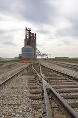 Inland Grain Terminal with railroad tracks