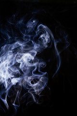Smoke  on black background.