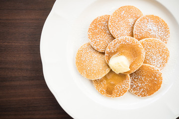 Pancake with butter on top