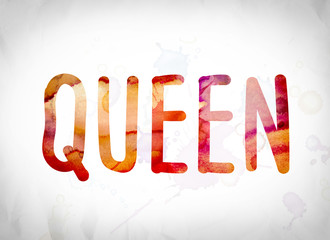 Queen Concept Watercolor Word Art