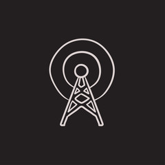 Antenna sketch icon.