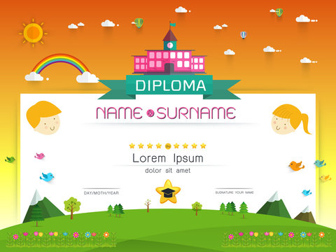 Certificate kids diploma