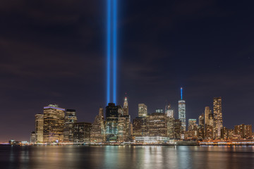 Fototapeta na wymiar Tribute in Light - September 11