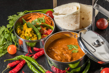 インドカレー　 chapati and curry lunch
