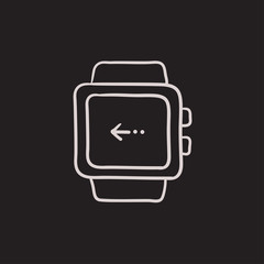 Smartwatch sketch icon.