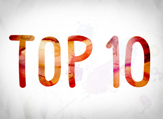 Top 10 Concept Watercolor Word Art