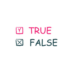 True False Icon Vector