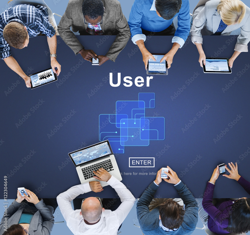 Poster user member system usability identity password concept